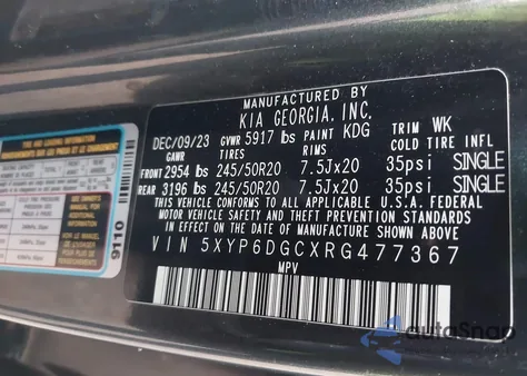 2024 Kia Telluride S z USA, uszkodzony, nr VIN 5XYP6DGCXRG477367